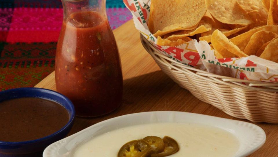 chips salsa and queso at el paso mexican grill